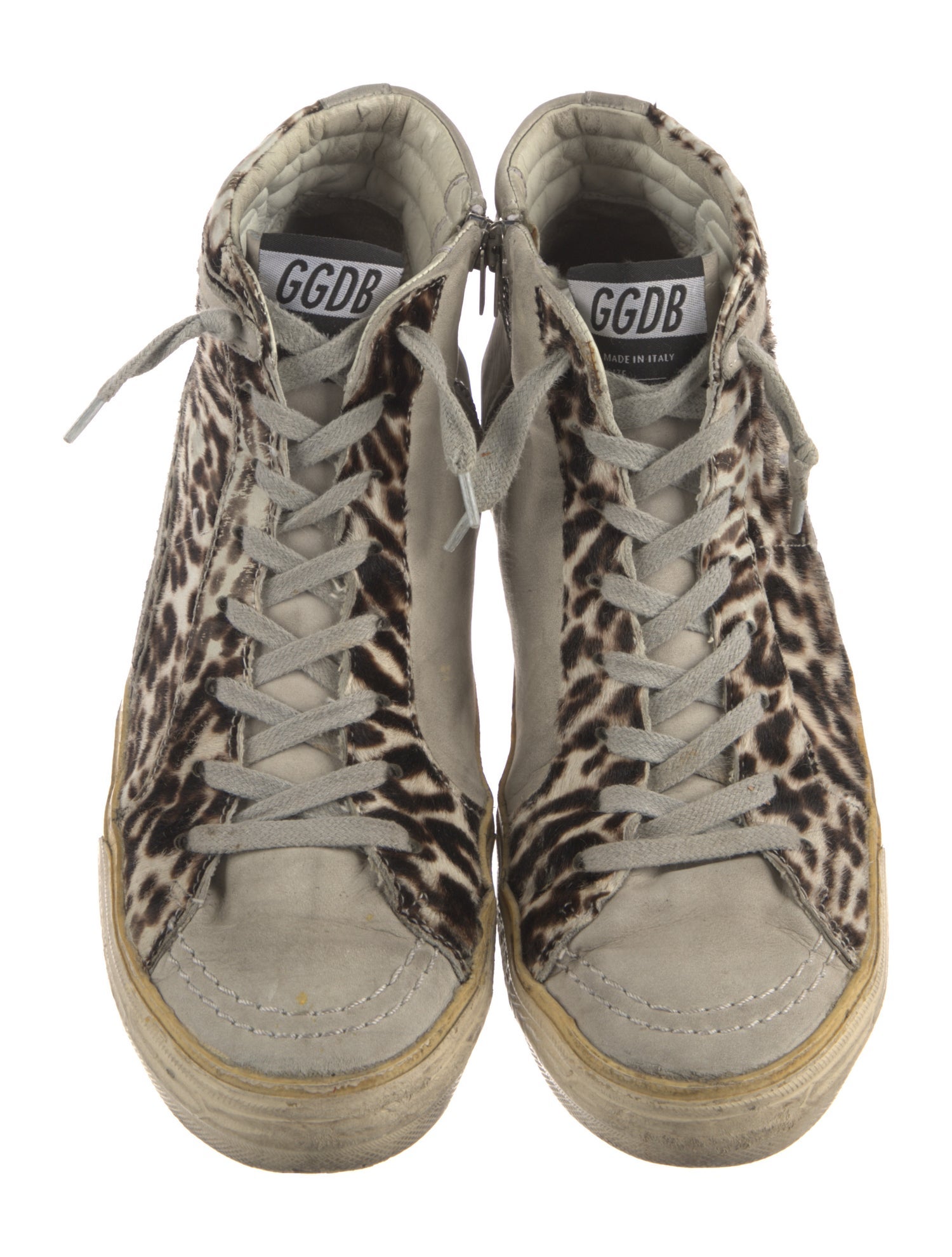 Golden Goose Suede Animal Print Sneakers